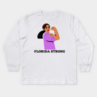Women Florida Strong Kids Long Sleeve T-Shirt